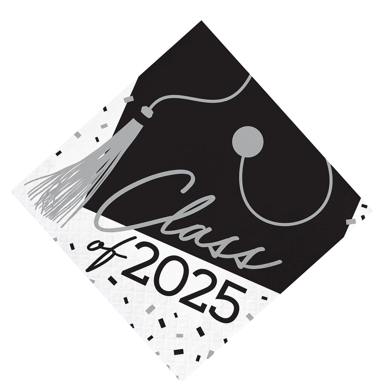 Creative Converting School Spirit White Class of 2025 Paper Dinner Napkins 108 Count